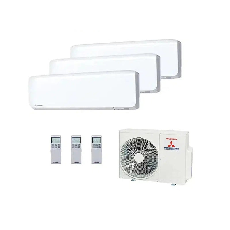 Mitsubishi Heavy - Set 3x Wandgeräte 2/2,5 kW - 2x SRK20ZS-WF + SRK25ZS-WF + Außengerät SCM60ZS-W R32 Klimaanlage Inkl. Wifi