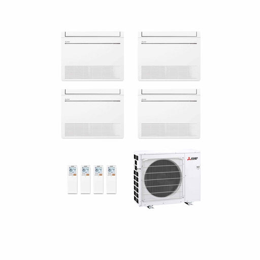 Mitsubishi Electric MFZ‑KT Multisplit Klimaanlage 4 × Truhengerät + Außeneinheit – 4 Innengeräte – 2.5 + 2.5 + 2.5 + 2.5 kW +
