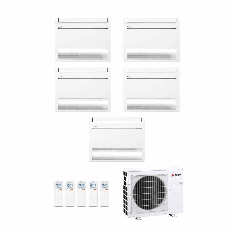 Mitsubishi Electric MFZ‑KT Multisplit Klimaanlage 5 × Truhengerät + Außeneinheit – 5 Innengeräte