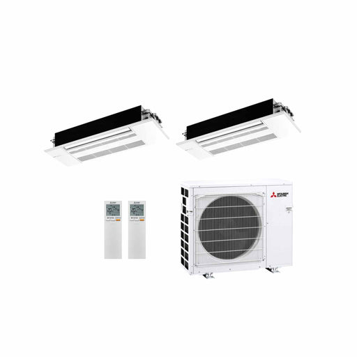 Mitsubishi Electric MLZ‑KP Multisplit Klimaanlage 2 × Deckenkassette 1‑Wege + Außeneinheit – 2 Innengeräte – 2.5 kW + 2.5 kW 
