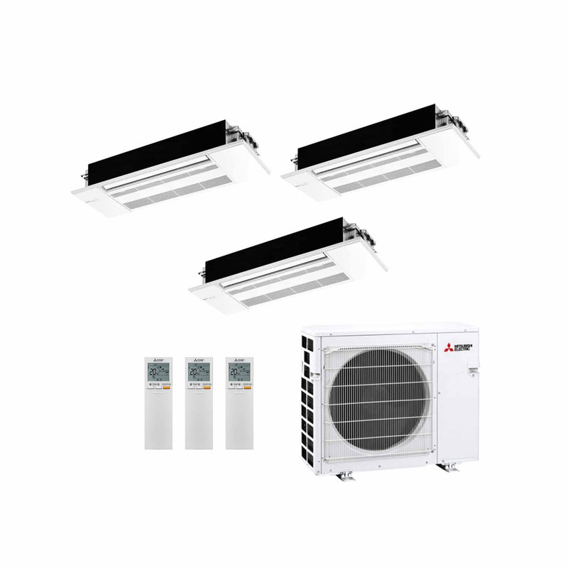 Mitsubishi Electric MLZ‑KP Multisplit Klimaanlage 3 × Deckenkassette 1‑Wege + Außeneinheit – 3 Innengeräte