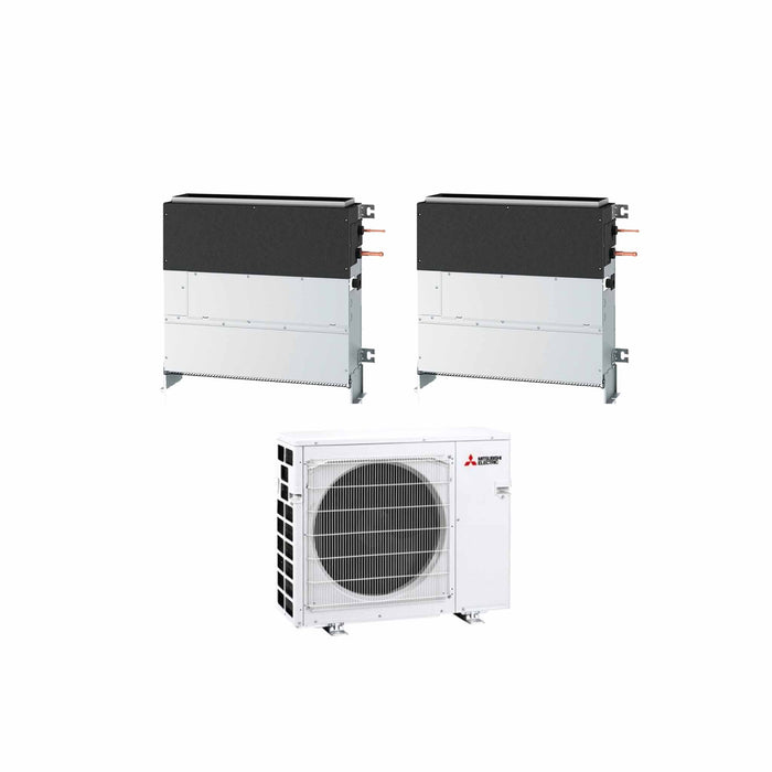Mitsubishi Electric SFZ‑M Multisplit Klimaanlage 2 × Bodengerät verdeckt + Außeneinheit – 2 Innengeräte
