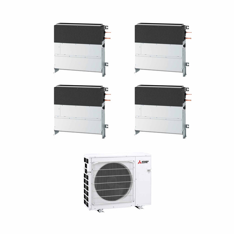 Mitsubishi Electric - SFZ‑M Multisplit Klimaanlage 4 × Bodengerät verdeckt + Außeneinheit – 4 Innengeräte