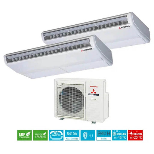 Mitsubishi Heavy Industries Set 2x Deckenunterbaugerät 5,0 kW - FDE50VH + Außengerät SCM80ZS-W R32 Klimaanlage by Mitsubishi 

