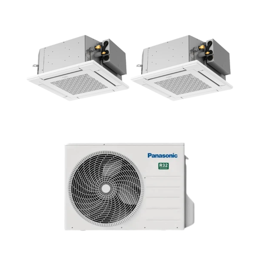 Panasonic 4-Wege-Deckenkassette PY3 60×60 Multisplit-Klimaanlage 2× 4-Wege-Deckenkassette