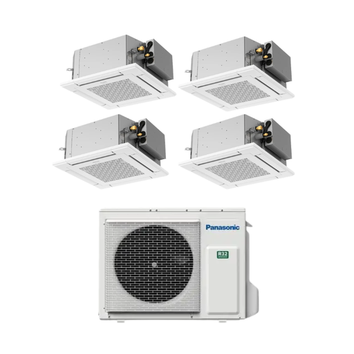 Panasonic 4-Wege-Deckenkassette PY3 60×60 Multisplit-Klimaanlage 4× 4-Wege-Deckenkassette