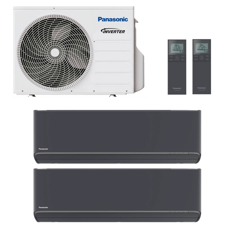 Panasonic Etherea XZ Graphitgrau – Multisplit-Klimaanlage (2 × Wandgerät + Außeneinheit)