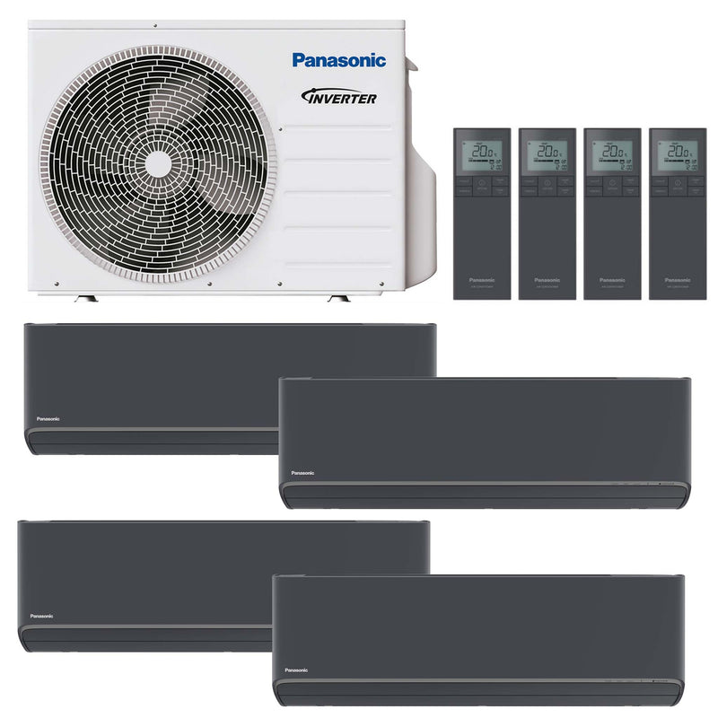 Panasonic - Etherea XZ Graphitgrau – Multisplit-Klimaanlage (4 × Wandgerät + Außeneinheit)