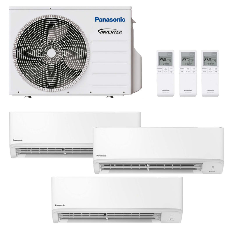 Panasonic - Ultrakompakt TZ – Multisplit-Klimaanlage (3 × Wandgerät + Außeneinheit)