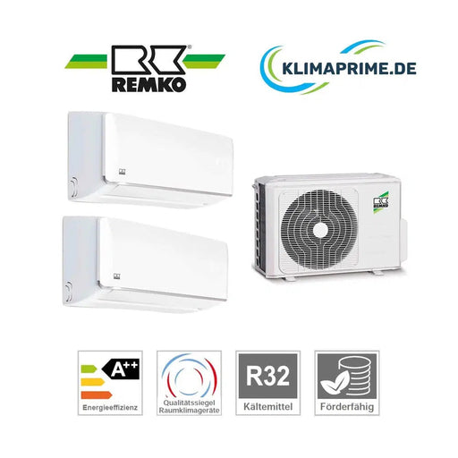 Remko Klimaanlage Set 2 x Wandgeräte 2,3 kW - MXW 204 + Außengerät MVT 603 DC