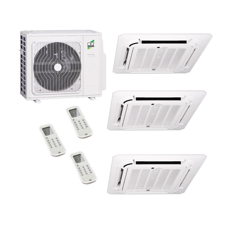 Remko - Deckenkassette MXD – Multisplit-Klimaanlage (3 × Deckenkassette + Außeneinheit)