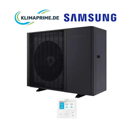 Samsung Wärmepumpe 8,0 kW Monoblock EHS Mono HT Silent-Reihe Schwarz Außeneinheit AE080BXYDEG