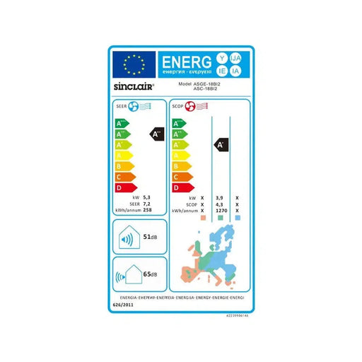 Sinclair Kanalgerät Set 10,0 kW - ASD-36BI + Außengerät ASGE-36BI R32 Klimaanlage