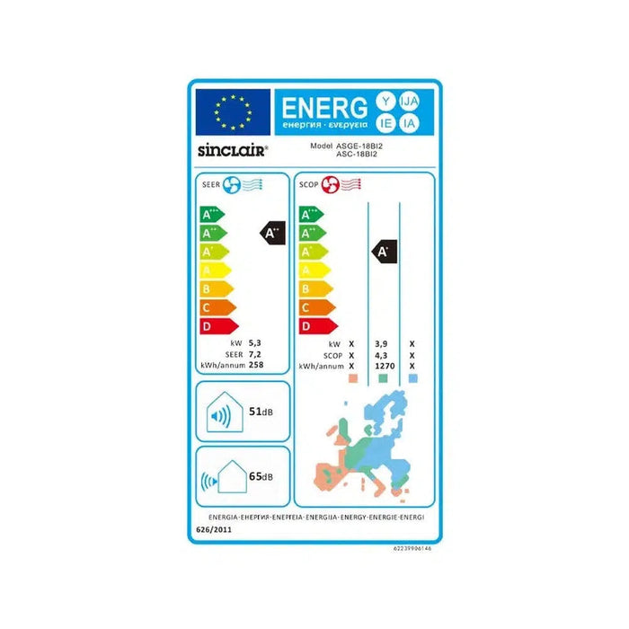 Sinclair Kanalgerät Set 7,0 kW - ASD-24BI + Außengerät ASGE-24BI R32 Klimaanlage