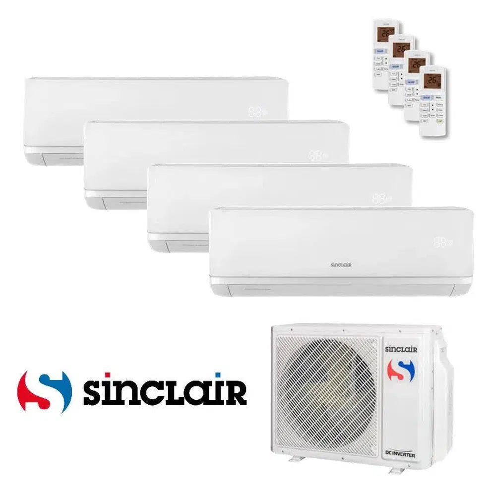 Sinclair RAY Klimaanlage Set 4 x Wandgerät 2,7 kW - SIH-09BIR + Außeng ...
