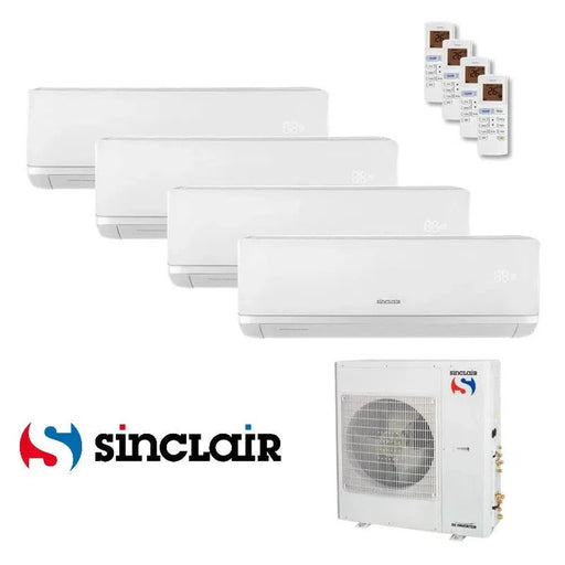 Sinclair RAY Klimaanlage Set 4 x Wandgerät 2,7/2x3,2/4,6 kW 2x SIH-12-BIR + SIH-09BIR + SIH-18BIR + Außengerät MV-E36BI R32