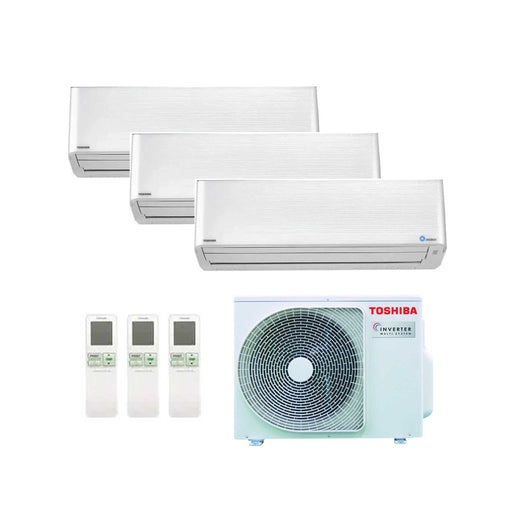 Toshiba Daiseikai 9 – Multisplit-Klimaanlage (3 × Wandgerät + 1 × Außengerät) – 3 Innengeräte – 2.5 kW + 2.5 kW + 2.5 kW + Au
