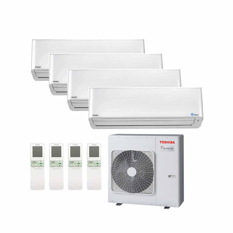 Toshiba - Daiseikai 9 – Multisplit-Klimaanlage (4 × Wandgerät + 1 × Außengerät) – 4 Innengeräte