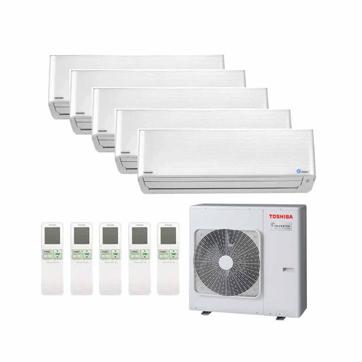 Toshiba Daiseikai 9 – Multisplit-Klimaanlage (5 × Wandgerät + 1 × Außengerät) – 5 Innengeräte – 2.5 kW + 2.5 kW + 2.5 kW + 2.
