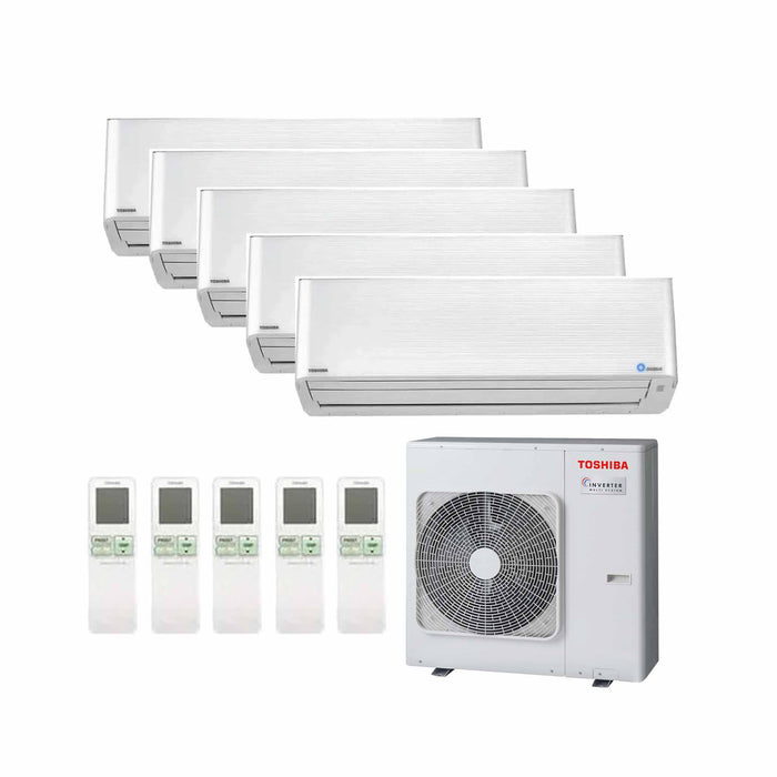 Toshiba Daiseikai 9 – Multisplit-Klimaanlage (5 × Wandgerät + 1 × Außengerät) – 5 Innengeräte

