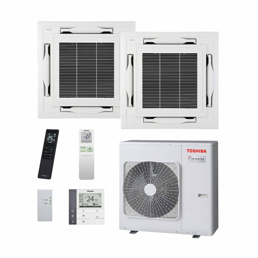Toshiba Deckenkassette – Multisplit-Klimaanlage (2 × Deckenkassette + 1 × Außengerät) – 2 Innengeräte – 2.5 kW + 2.5 kW + Auß
