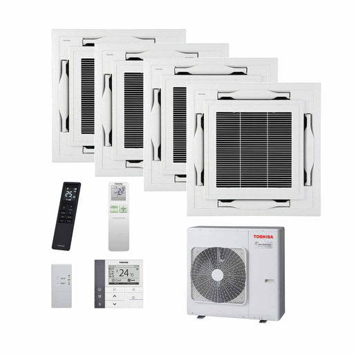 Toshiba Deckenkassette – Multisplit-Klimaanlage (4 × Deckenkassette + 1 × Außengerät) – 4 Innengeräte – 2.5 kW + 2.5 kW + 2.5
