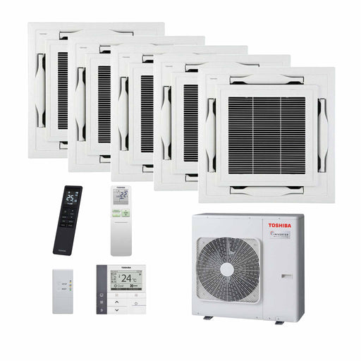 Toshiba Deckenkassette – Multisplit-Klimaanlage (5 × Deckenkassette + 1 × Außengerät) – 5 Innengeräte – 2.5 kW + 2.5 kW + 2.5

