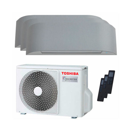 Toshiba Haori – Multisplit-Klimaanlage (3 × Wandgerät + 1 × Außengerät) – 3 Innengeräte – 2.5 kW + 2.5 kW + 2.5 kW + Außenein
