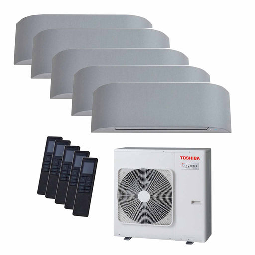 Toshiba Haori – Multisplit-Klimaanlage (5 × Wandgerät + 1 × Außengerät) – 5 Innengeräte – 2.5 kW + 2.5 kW + 2.5 kW + 2.5 kW +
