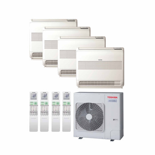 Toshiba Konsole – Multisplit-Klimaanlage (4 × Truhengerät + 1 × Außengerät) – 4 Innengeräte – 2.5 kW + 2.5 kW + 2.5 kW + 2.5 
