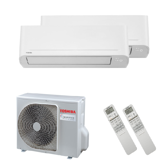 Toshiba Yukai Multi-Split-Klimaanlage – 2 x Wandgerät + 1 Außengerät inkl. Wifi

