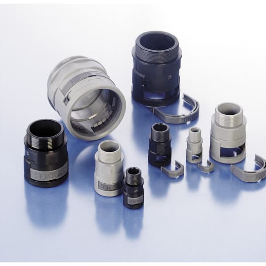 ABB Stotz-Kontakt - Kunststoff-Schutzschlauch-Verschraubung Verschraubung BVND-M257GT PMAFix,M25,NW17,IP66 − 100 Stück