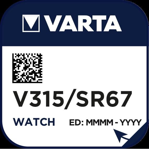 Varta Cons.Varta - Batterie Uhren-Batterie V 315 Stk.1 1,55V/20mAh/Silber