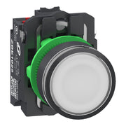 Schneider Electric - Drucktaster, Komplettgerät Leuchtdruckt. Ws 1S 1Ö XB5AW31B55 24V 22Mm Push In