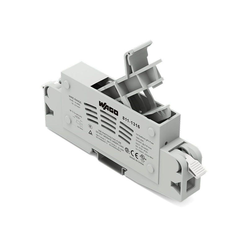 WAGO - Halter für zylindrische Sicherung 2-Leiter-Sicherungshalter 811-1316 lgr − 12 Stück