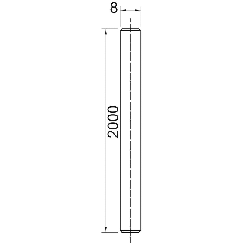 OBO Bettermann - Gewindestange TR M8 2M A4 M8x2000mm
