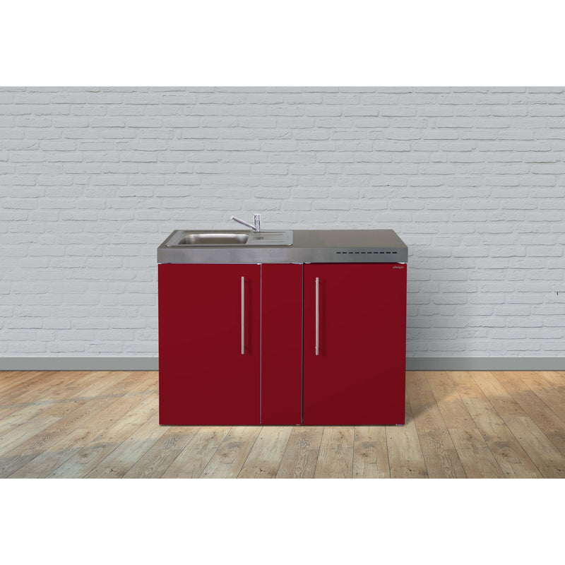 Stengel - Mini-Küche Miniküche Premiumline MPBR120KSIKFreBli Bordeauxrot