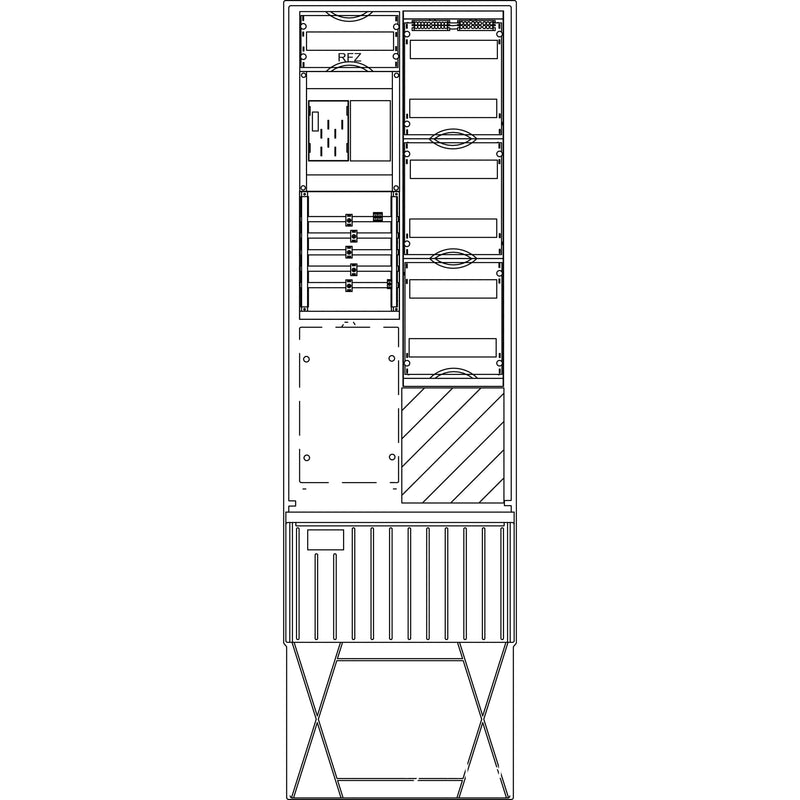 Elsta Mosdorfer - Zähler-Komplettschrank Zähleranschlusssäule ZS341B.N1.48 A340 N1 1Z BKEI 48TE
