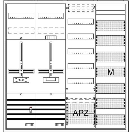 Striebel&John - Zähler-Komplettschrank Komplettschrank DA47GE AP3Pkt.A471Z1S1V7M1A