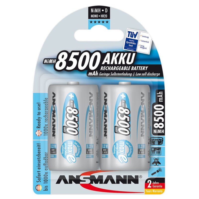 Hückmann - Akku 1,2V Mono D 129997(VE 2) 8500mAh Bli2 Ansmann