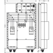Hensel - Verteilerbaugruppe mit Leistungsschalter Mi AE 6653 200kW/220kVA