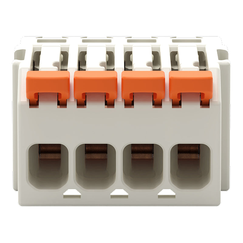 WAGO - Kabelsteckverbinder für Leiterplattensteckverbinder 1-Leiter-Federleiste,Hebel 2734-1104/327-000 PushinCAGECLAMP,lgr − 100 Stück