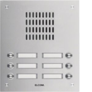Elcom - Klingeltableau für Türkommunikation UP-Türstation TVG-6/2 eds 6Tast.2-reih.,eds mt