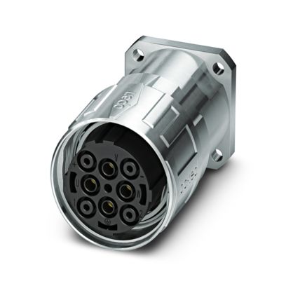 Phoenix Contact - Rundsteckverbinder, feldkonfektionierbar (Industriesteckverbinder) Gerätesteckverbinder SM-5ES1N8AY000SX Vorderwand m. Mutter
