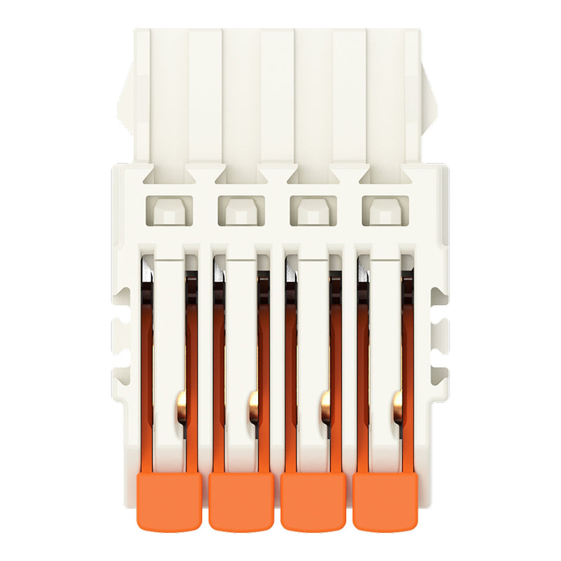 WAGO - Kabelsteckverbinder für Leiterplattensteckverbinder 1-Leiter-Federleiste,Hebel 2734-1104/327-000 PushinCAGECLAMP,lgr − 100 Stück