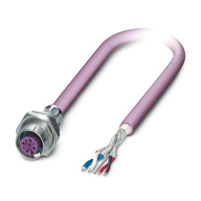 Phoenix Contact - Rundsteckverbinder, Einbau (mit Leitung) Gerätesteckverbinder SACCBP-FS-5C#1239659 Hinterwand