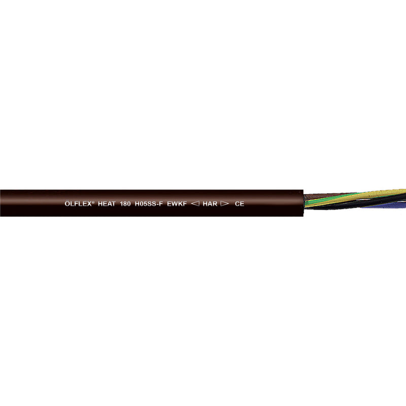 Lapp Kabel&Leitung - Energiekabel < 1 kV, für ortsveränderlichen Einsatz ÖLFLEX HEAT 180 H05SS-F 0046909/100 EWKF 3G1,5 − 100 Meter