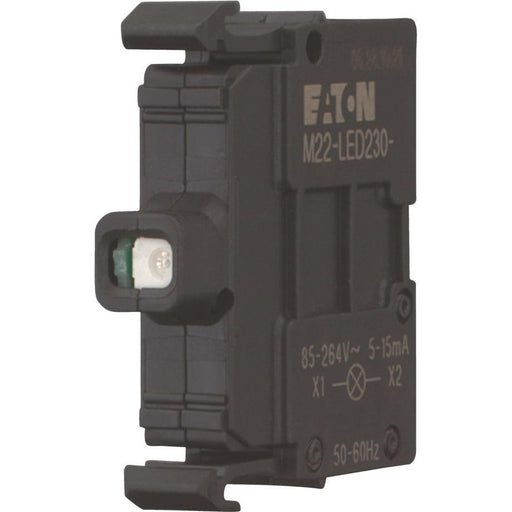Eaton - Lampenfassungsblock für Befehls- und Meldegeräte LED-Element M22-LED230-B blau, Front