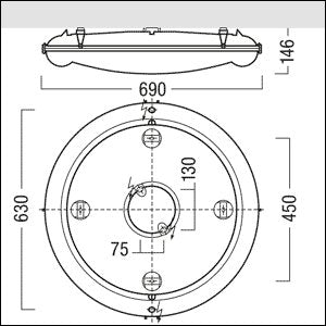 Zumtobel - Decken-/Wandleuchte LED-Feuchtraumleuchte AMPRL5600-830LDOKST 3000K