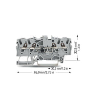 WAGO - Bauelement-Reihenklemme 4L-Diodenklemme 2002-1411/1000-411 − 100 Stück